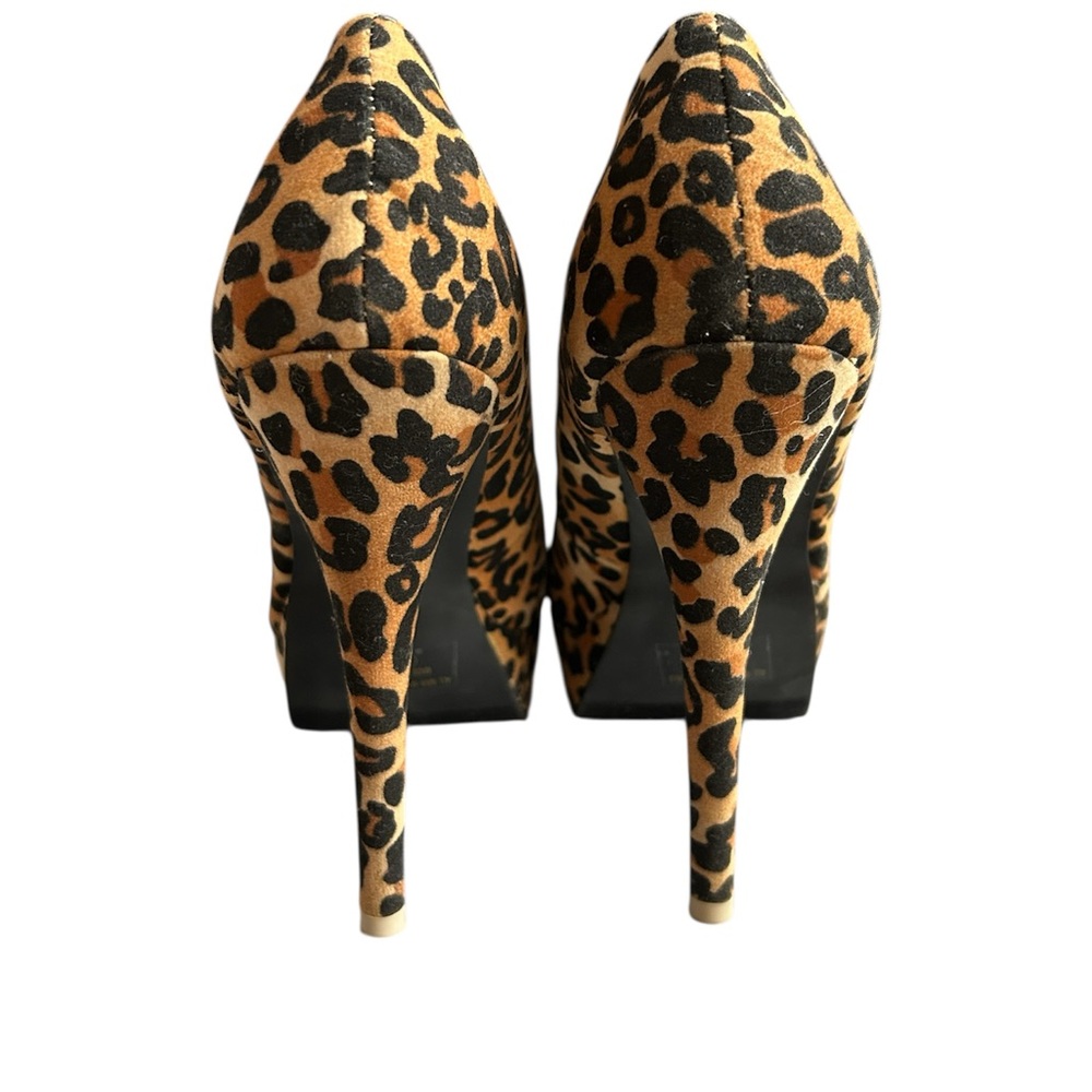 Y2K Fahrenheit Leopard Print Stiletto Platform Pumps, Women’s 7.5 - Picture 4 of 5